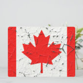Canadian Red Maple Leaf CANADA Peeling Paint Print (Standing Front)