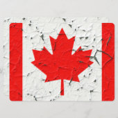 Canadian Red Maple Leaf CANADA Peeling Paint Print (Front/Back)