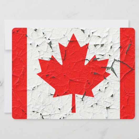 Canadian Red Maple Leaf CANADA Peeling Paint Print (Front)