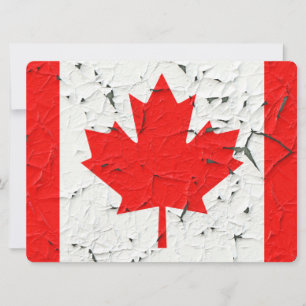 Canadian Red Maple Leaf CANADA Peeling Paint Print