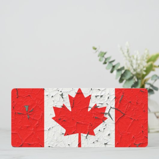 Canadian Red Maple Leaf CANADA Peeling Paint Print (Standing Front)