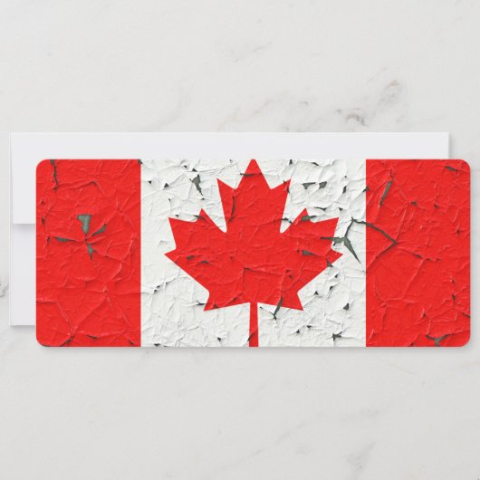 Canadian Red Maple Leaf CANADA Peeling Paint Print (Front)
