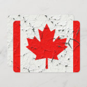 Canadian Red Maple Leaf CANADA Peeling Paint style (Front/Back)