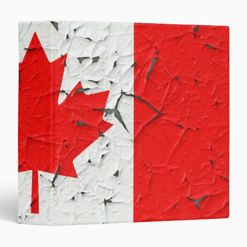 Canadian Red Maple Leaf CANADA Peeling Paint style Binder