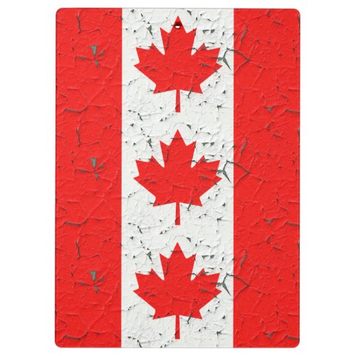 Canadian Red Maple Leaf CANADA Peeling Paint style Clipboard