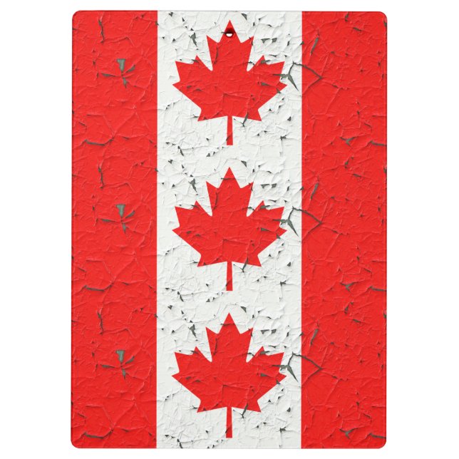 Canadian Red Maple Leaf CANADA Peeling Paint style Clipboard (Back)