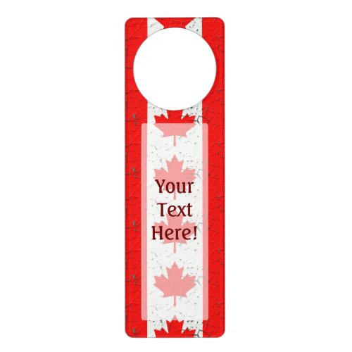 Canadian Red Maple Leaf CANADA Peeling Paint style Door Hanger