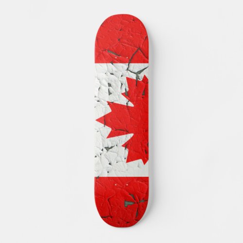 Canadian Red Maple Leaf CANADA Peeling Paint style Skateboard