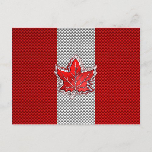 Canadian Red Maple Leaf in Carbon Fiber looks Postcard