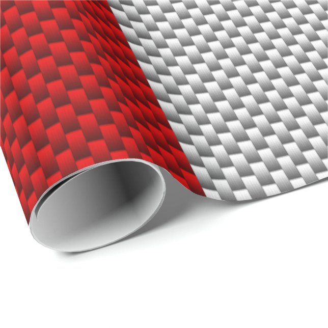 Canadian Red Maple Leaf in Carbon Fiber looks Wrapping Paper (Roll Corner)