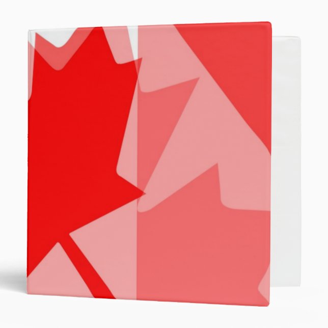 Canadian red Maple Leaf Layered Style CANADA Binder (Front/Inside)