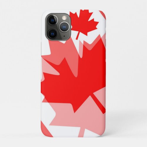 Canadian Red Maple Leaf Layered Style CANADA iPhone 11 Pro Case