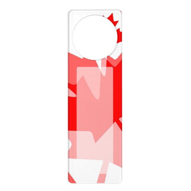 Canadian red Maple Leaf Layered Style CANADA Door Hanger (Front)
