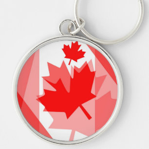 Canadian red Maple Leaf Layered Style CANADA Keychain