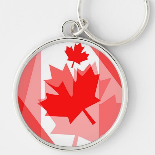 Canadian red Maple Leaf Layered Style CANADA Keychain