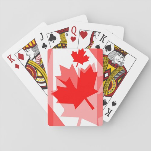 Canadian red Maple Leaf Layered Style CANADA Playing Cards