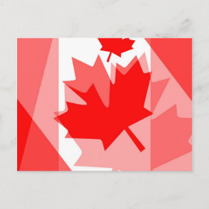 Canadian red Maple Leaf Layered Style CANADA Postcard