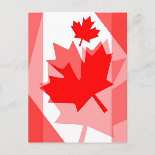 Canadian red Maple Leaf Layered Style CANADA Postcard