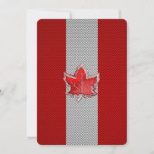 Canadian Red Maple Leaf on Carbon Fiber Print (Front)