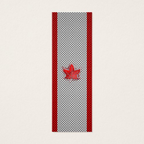 Canadian Red Maple Leaf on Carbon Fiber Print