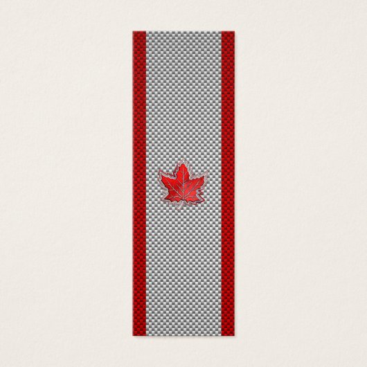 Canadian Red Maple Leaf on Carbon Fiber Print (Front)