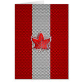 Canadian Red Maple Leaf on Carbon Fiber style (Front)