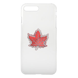 Canadian Red Maple Leaf on Carbon Fiber iPhone 8 Plus/7 Plus Case