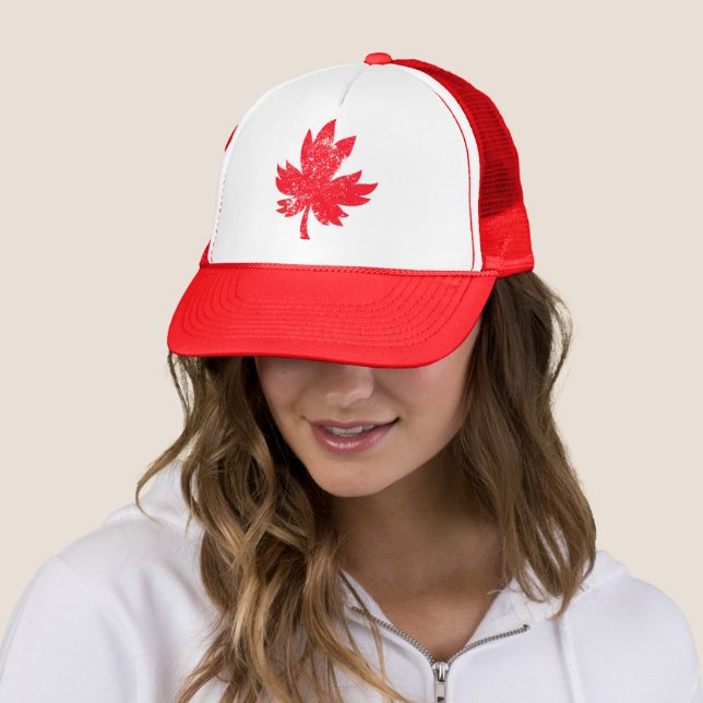 Canadian Red Maple Leaf Trucker Hat (In Situ)