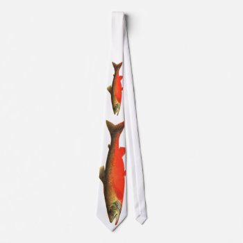 Canadian Red Trout Fish Neck Tie by fishshop at Zazzle