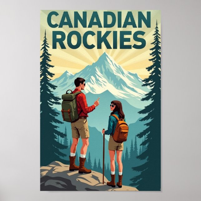 Canadian Rockies: A Retro Escape Poster (Front)