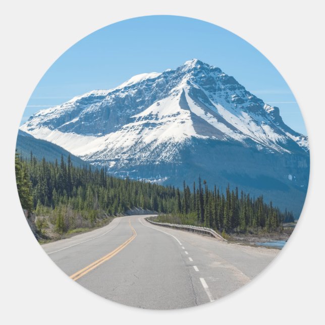 Canadian Rockies - Icefields Parkway Highway 93 Classic Round Sticker (Front)