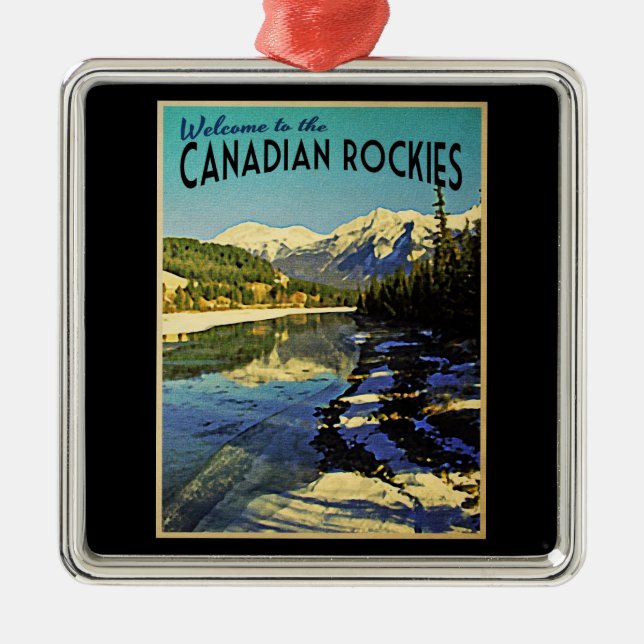 Canadian Rockies Metal Ornament (Front)