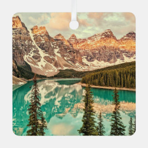 Canadian Rockies stylized Metal Ornament