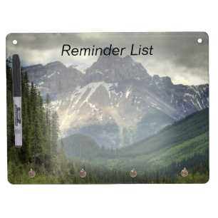 Canadian Rocky Mountains Reminder List Dry Erase Board With Keychain Holder