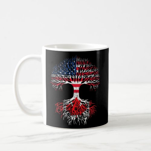 Canadian Roots American Grown Canada Flag Men Coffee Mug