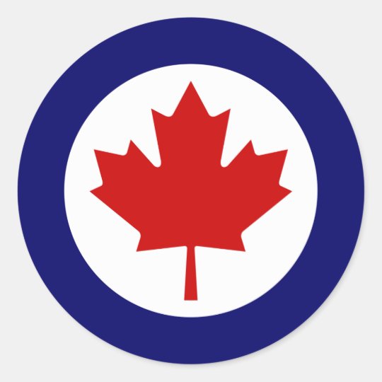 Canadian Roundel Classic Round Sticker
