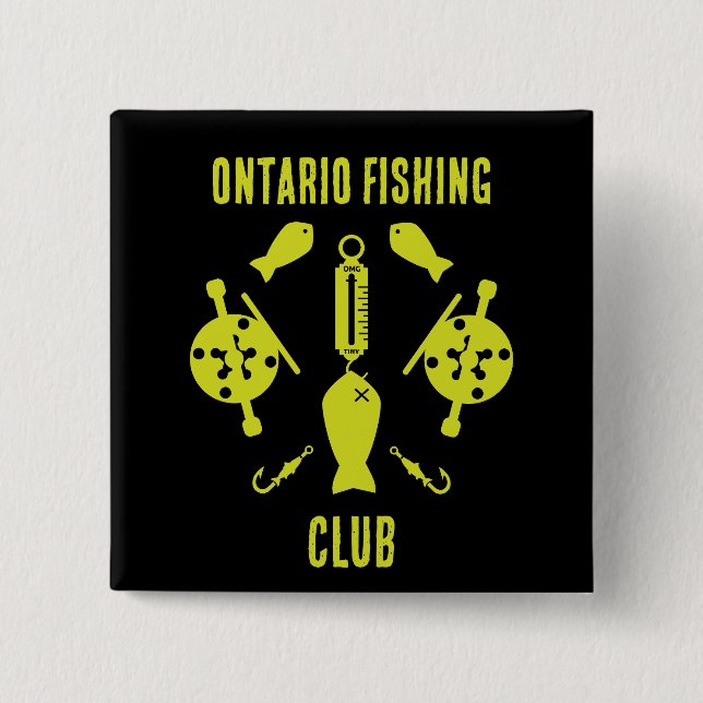 Canadian Salmon Fishing Button (Front)