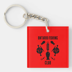 Canadian Salmon Fishing Keychain