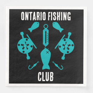 Canadian Salmon Fishing Paper Dinner Napkins