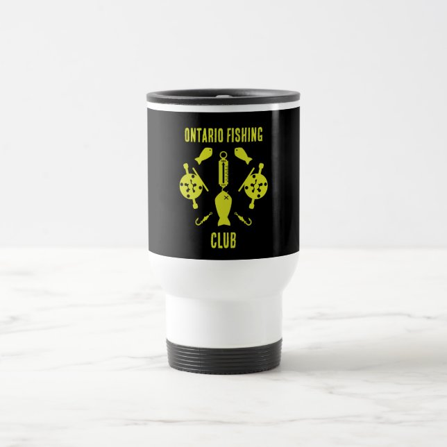 Canadian Salmon Fishing Travel Mug (Center)