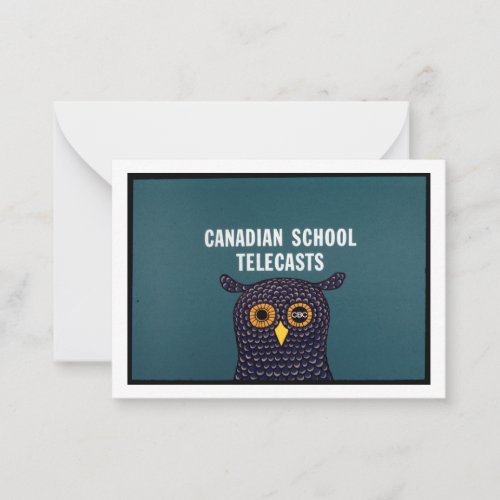 Canadian School Telecasts Note Card