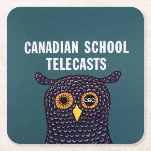 Canadian School Telecasts Square Paper Coaster