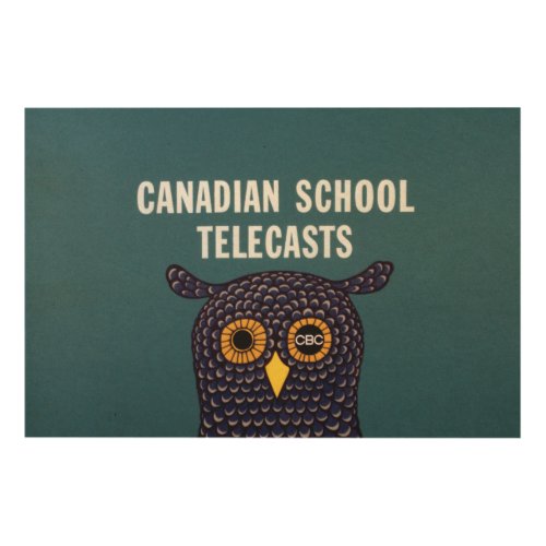 Canadian School Telecasts Wood Wall Art