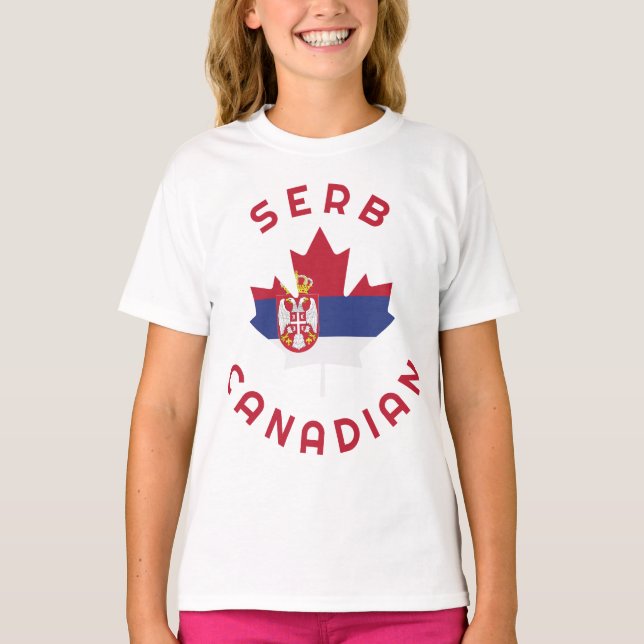 Canadian Serb   Roots  T-Shirt (Front)