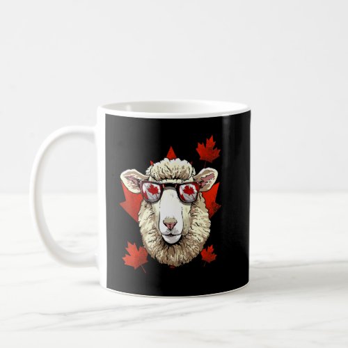 Canadian Sheep Lamb Maple Tree Leaf Canada Flag Sh Coffee Mug
