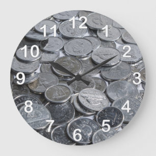 Canadian Silver Coins Large Clock