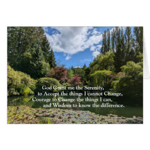Canadian small lake  Serenity Prayer Cards