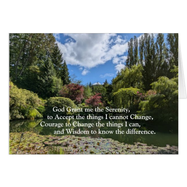 Canadian small lake  Serenity Prayer Cards (Front Horizontal)
