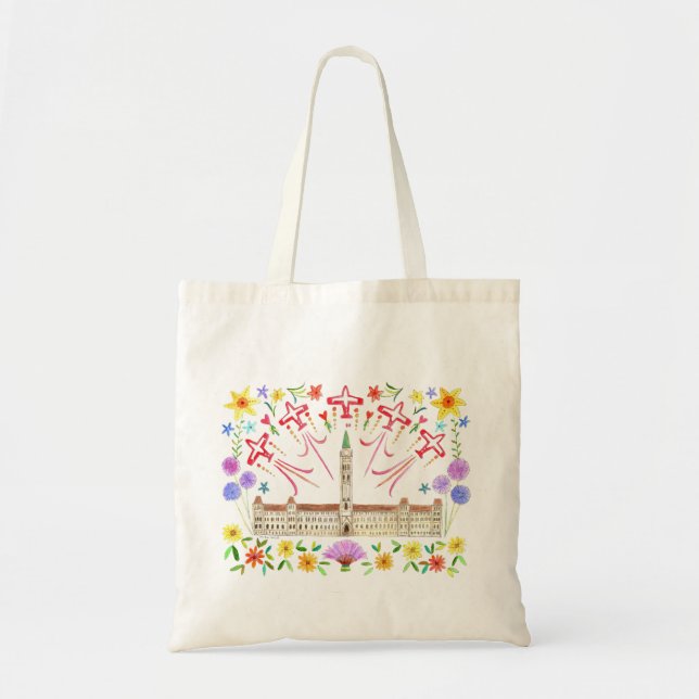Canadian Snowbird Airshow Canada Day Ottawa Art Tote Bag (Front)