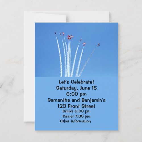 Canadian Snowbirds Planes Invitation